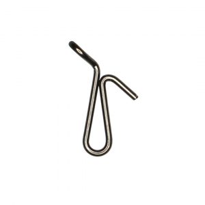 Stainless Steel Rig Clips XL 90-degrees up-eye (black nickel)